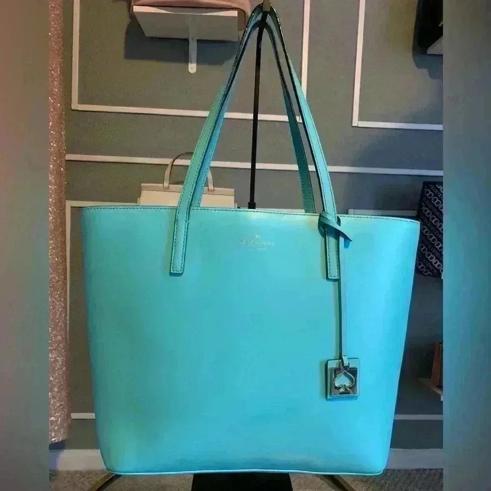 Kate Spade New York Tote Handbag Aqua Color. - Picture 1 of 16